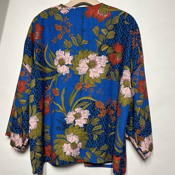 Jealous Tomato Floral Breezy Oversized Cardigan Blazer M/L NWOT - Picture 5 of 13